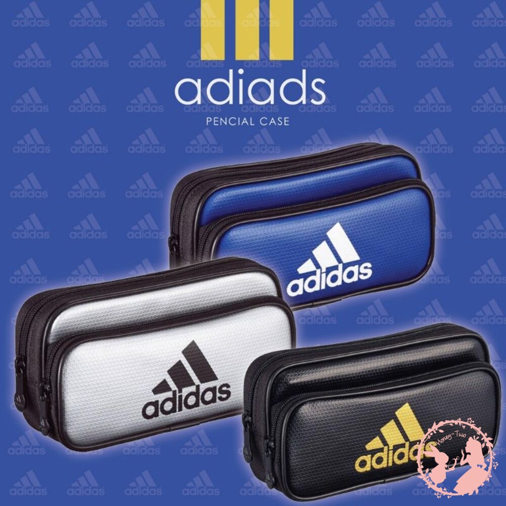 4902778230411-日本 adidas愛迪達軟質雙層鉛筆袋 鉛筆盒 大容量 筆袋 學習 文具袋 學生 文具
