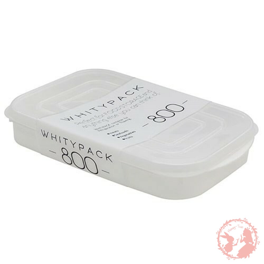 4965534154123-日本製 山田 YAMADA   WHITYPACK 白色保鮮盒 薄扁型-800ML-冷凍.冷藏.分裝.-可微波