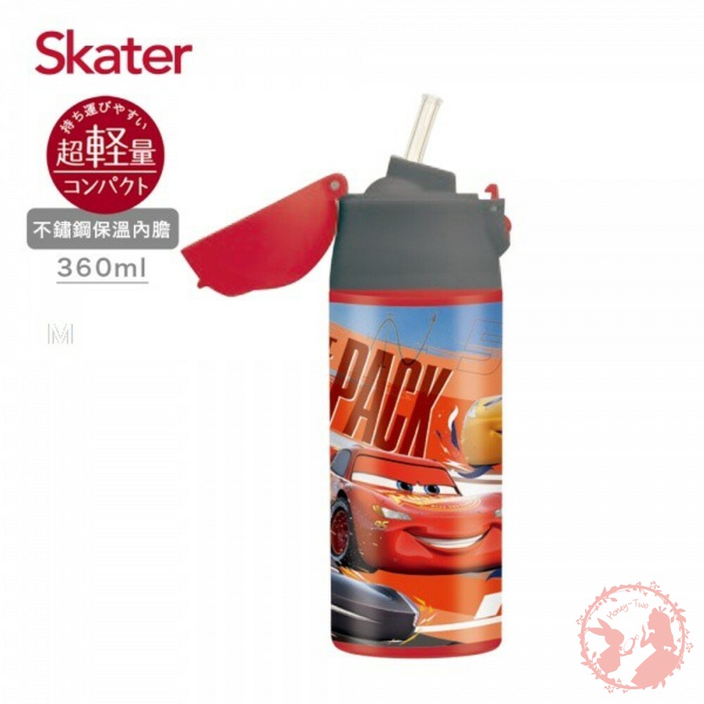 4973307473401-【公司貨】日本Skater 超輕量不鏽鋼吸管保溫保冷瓶-SDPC4P（閃電麥坤)