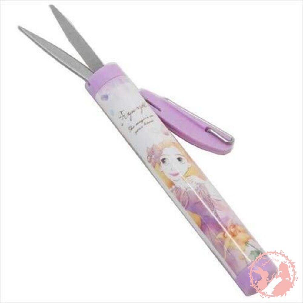 4991277633380-日本迪士尼長髮公主 攜帶式剪刀 筆型剪刀 事務剪 小剪刀 事務用品 (無蓋式)